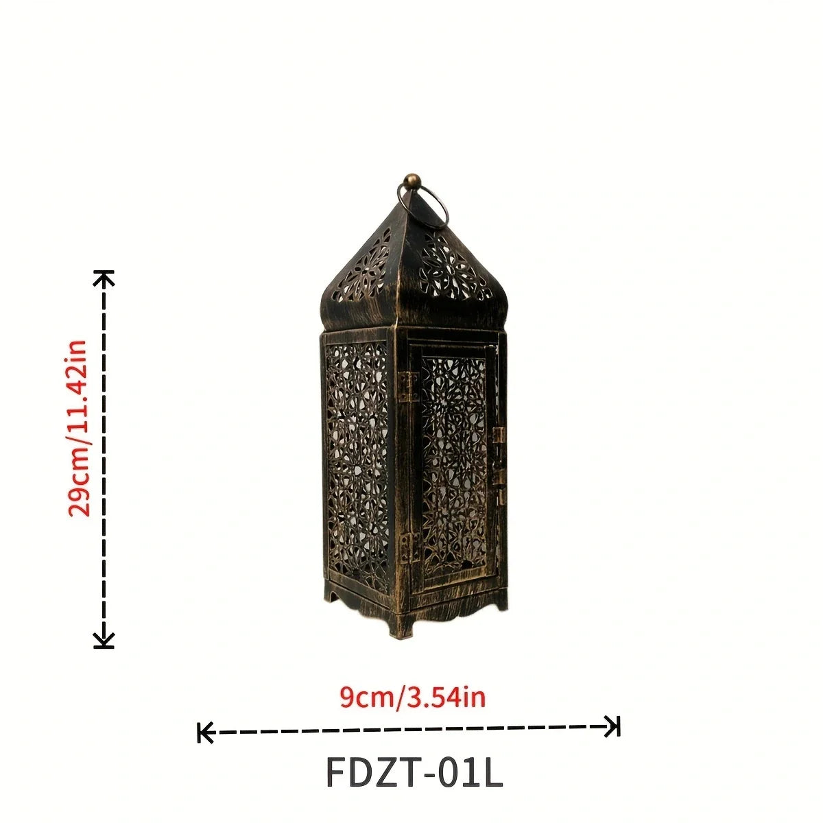 Vintage Midden-Oosterse Metalen Lantaarn voor een Betoverende Sfeer