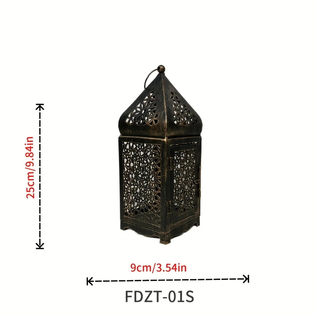 Vintage Midden-Oosterse Metalen Lantaarn voor een Betoverende Sfeer