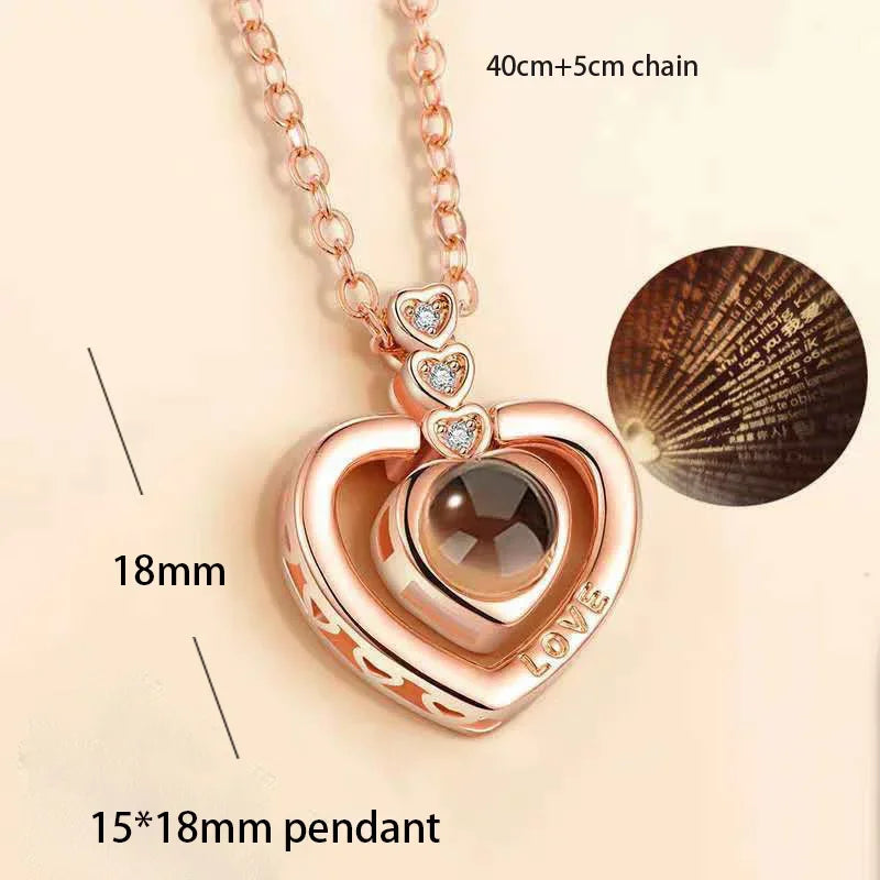 I Love You Projection Necklace