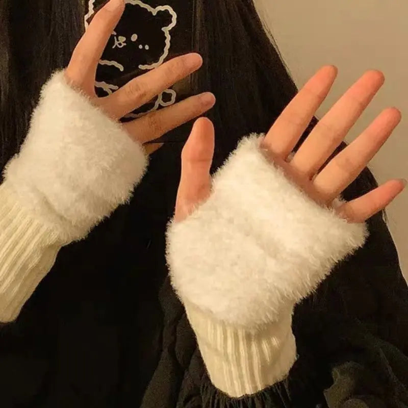 Winter Warm Furry Gloves