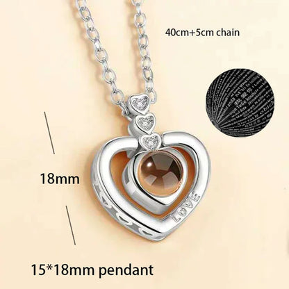 I Love You Projection Necklace