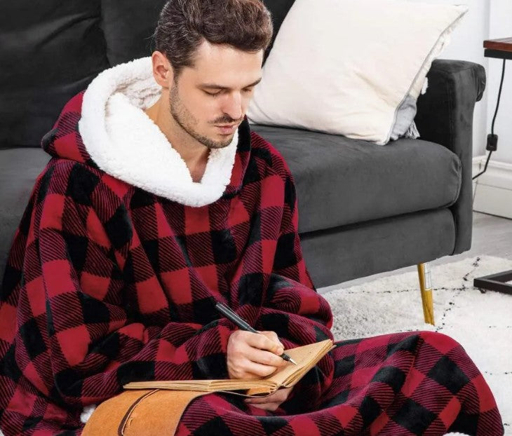 Warm Hoodie Fleece Blankets