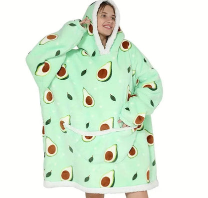 Warm Hoodie Fleece Blankets