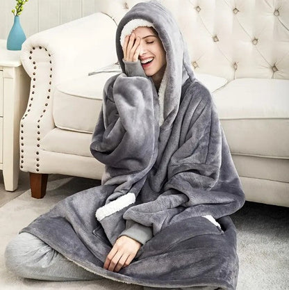 Warm Hoodie Fleece Blankets