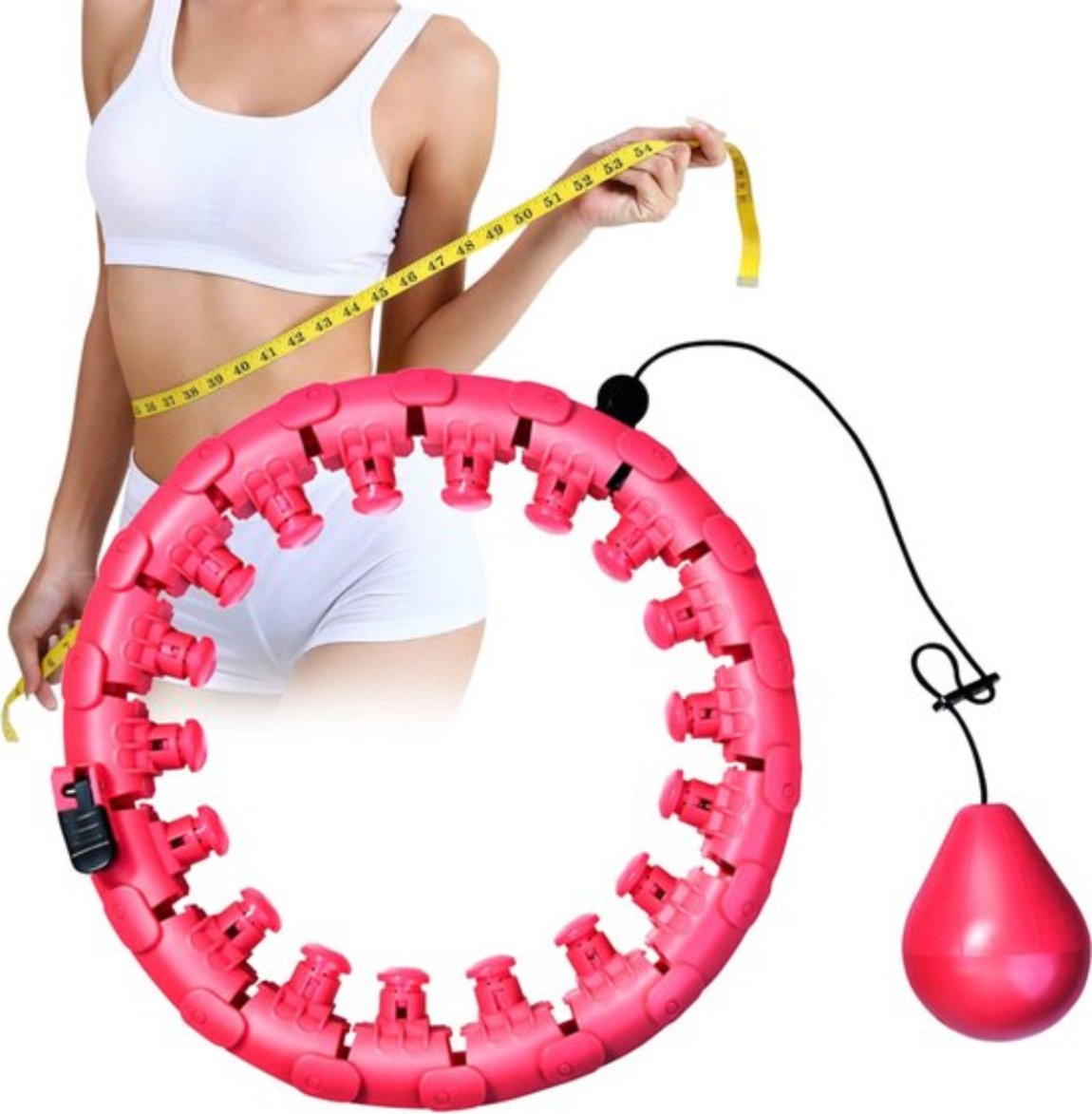 Fitness Smart Hula Hoop Deluxe - Slim Waist, Weight Loss, Home Workout