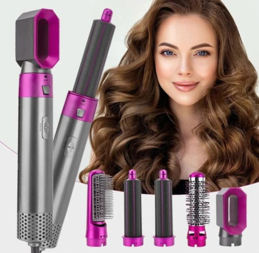 Haar Styler 5 in 1 met Ionische Borstel en Haardroger