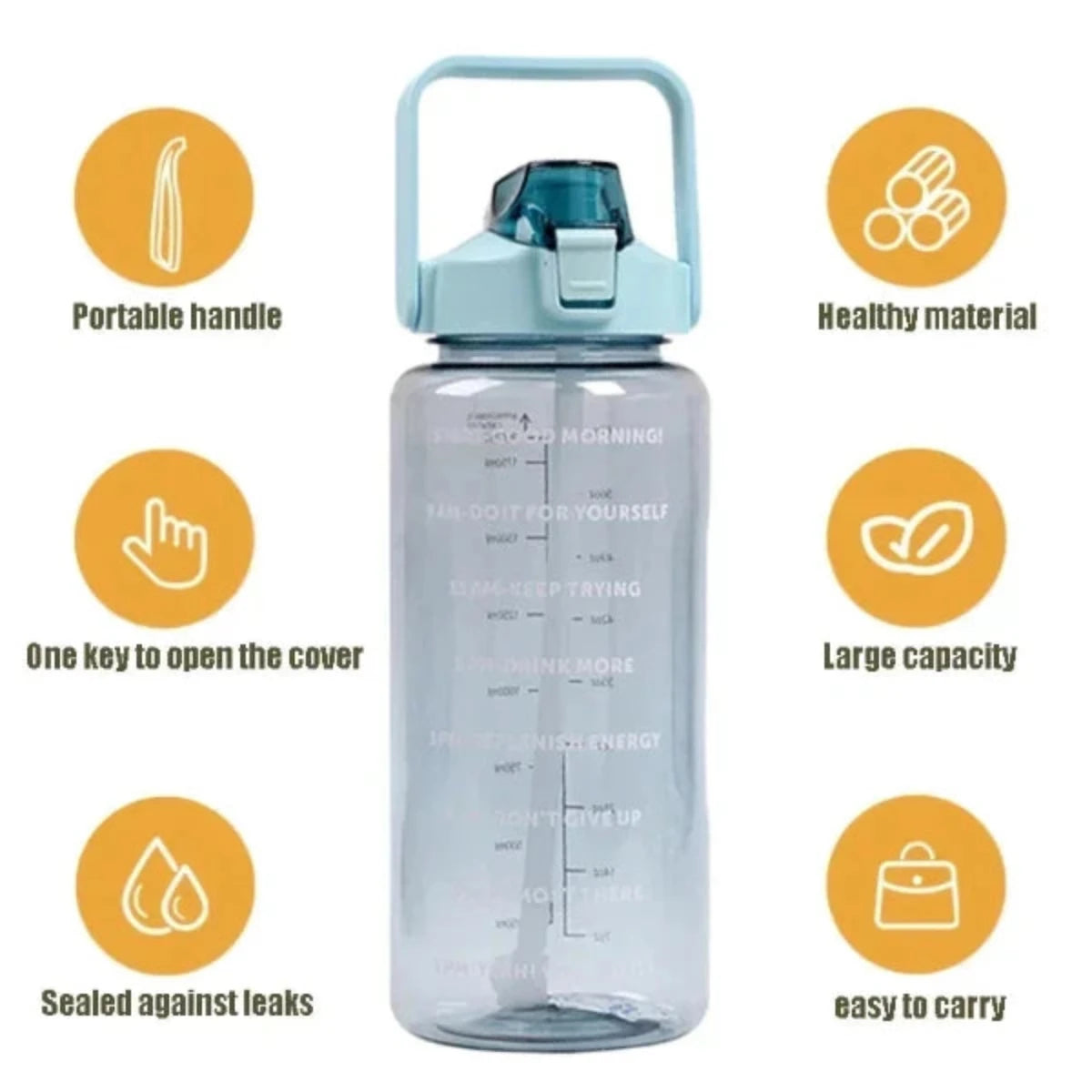 HydroMate Large Water Bottle - with Time Display