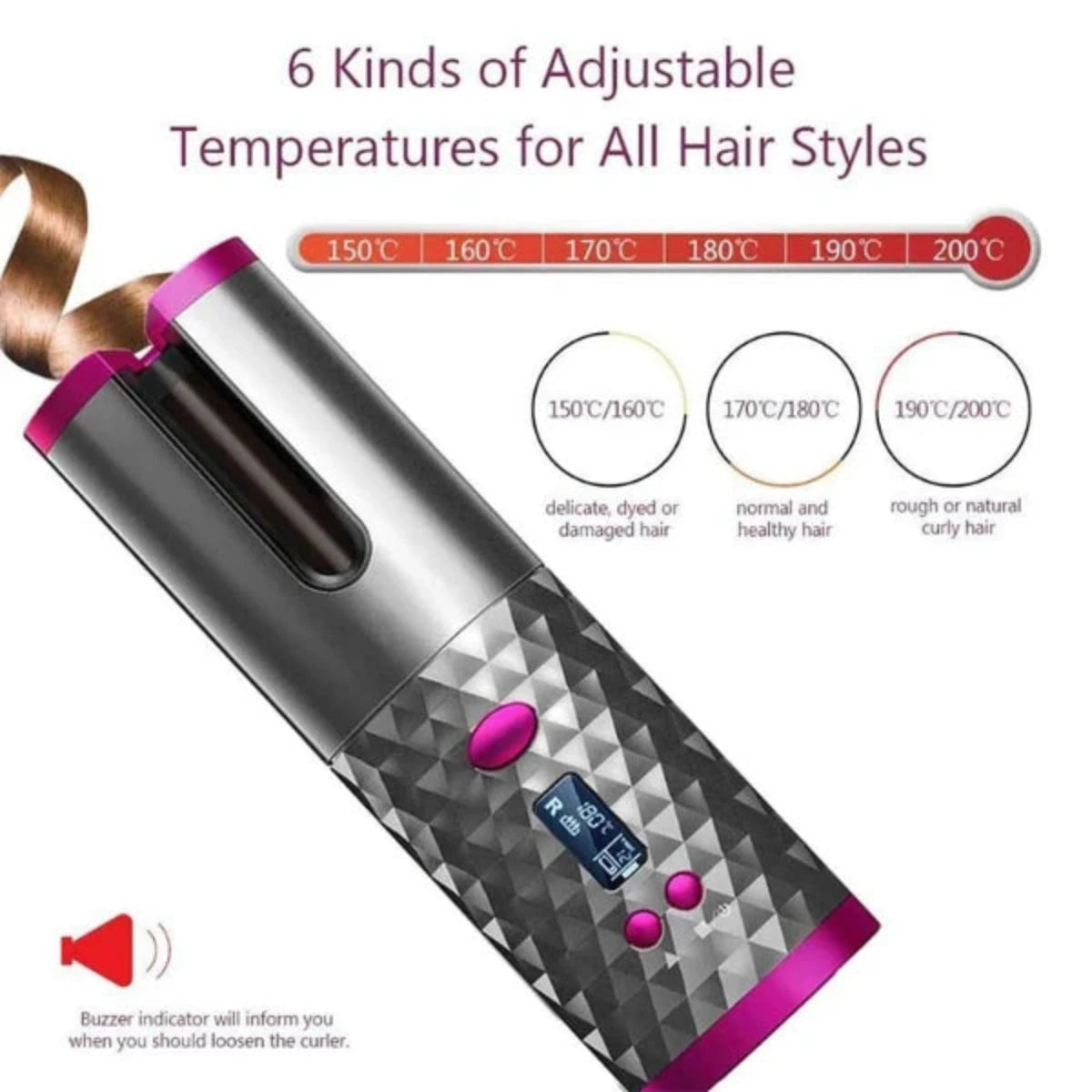 Draadloze Magic Hair Curler